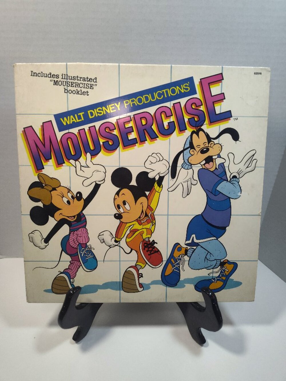 Disney Mousercise Vinyl LP Record Disneyland 62516 Mickey Mouse Exercise Booklet